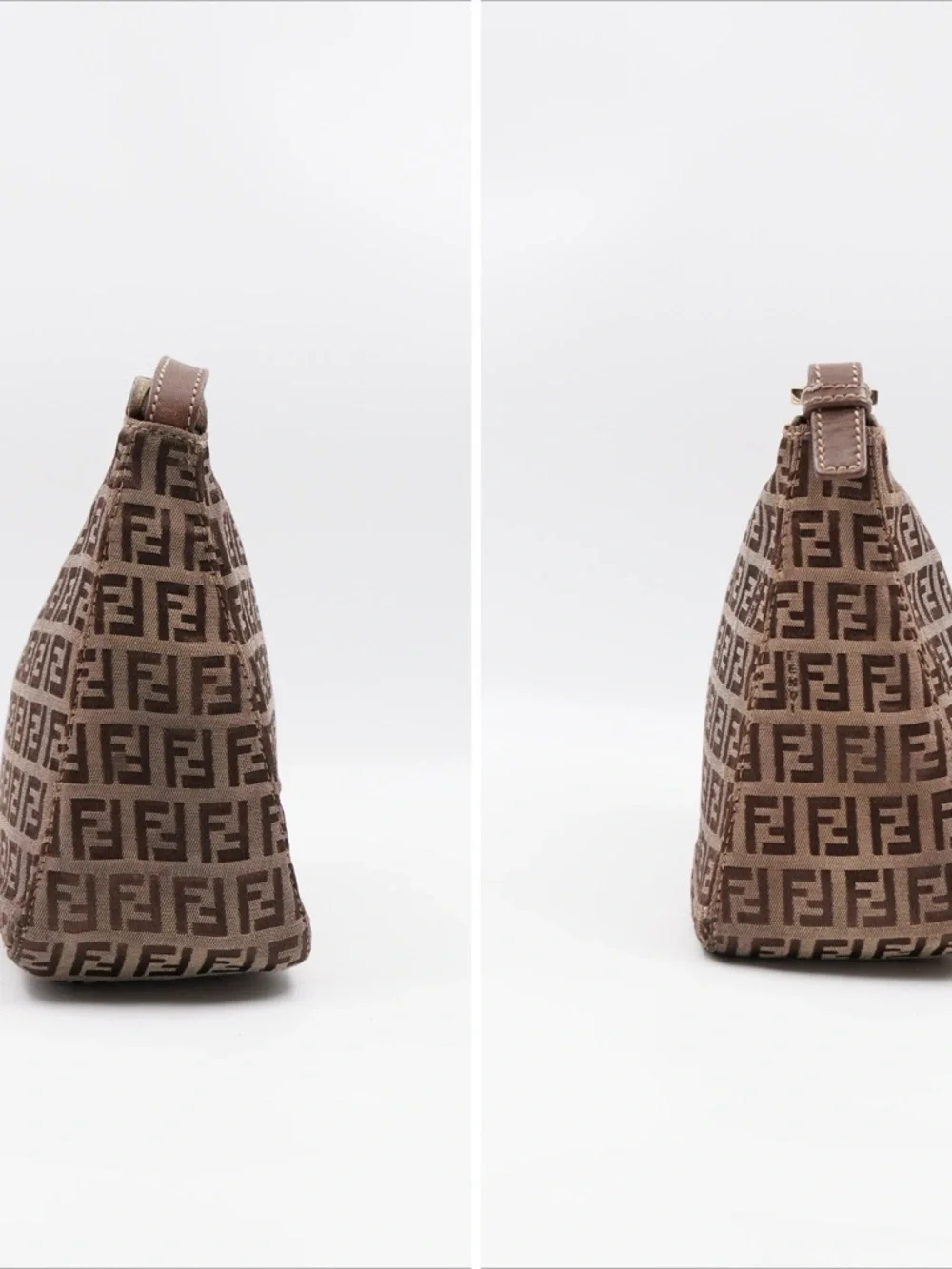 Fendi Brown and Tan Zucca Canvas Wristlet - Picture 6 of 12